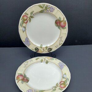 Noritake Homecraft Fruit Canyon Dinner Plates Fruit Pattern Rim Dinner Plates